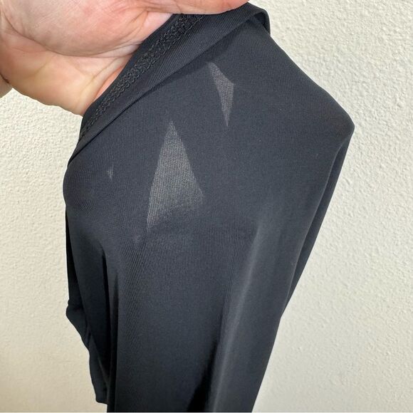 JOSEPH Semi Sheer Black Leggings Tights Pull On Pants Size Medium - Picture 6 of 6